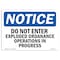 Signmission OSHA Notice Sign, 5" Height, 7" Width, Do Not Enter Unexploded Ordnance Operations Sign, Landscape OS-NS-D-57-L-11229 - alternate 1